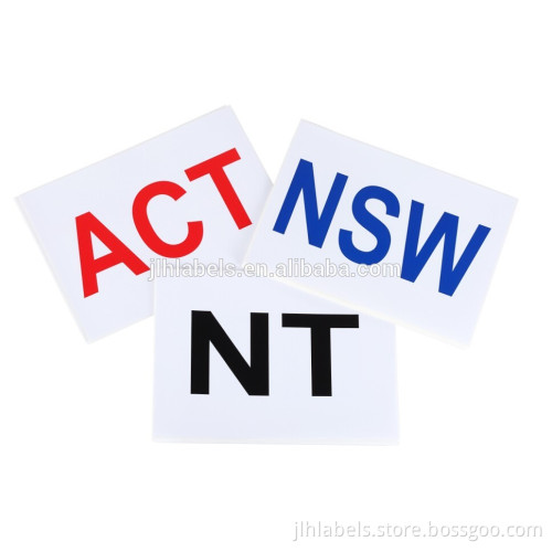 80*100*1000pcs-40mm "ACT""NSW" "NT"Coated Paper Logistics/Shipping/Address/Barcode Printers Compatible Thermal Transfer Labels